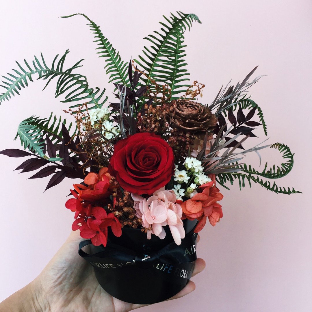 总是那样迷人的妳  永生花盆花  情人节限定 - 干燥花/捧花 - 植物．花 红色