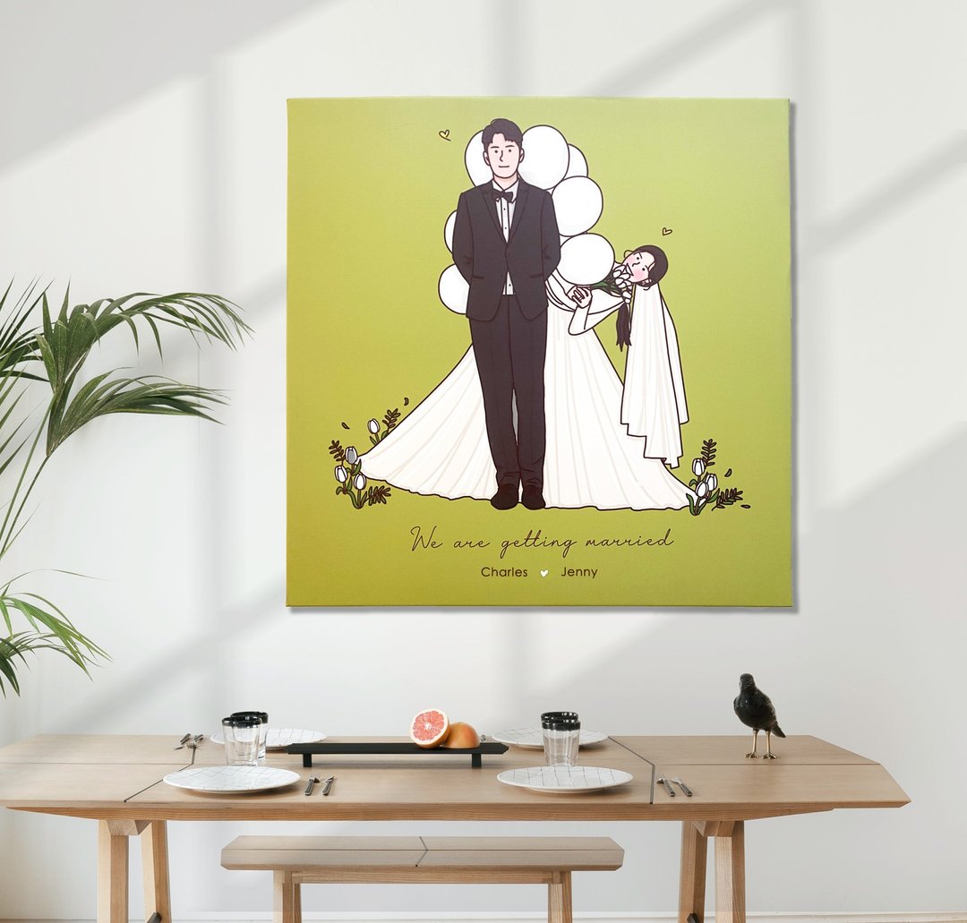60*60cm无框画-油画框-包边无框画-似颜绘-人像插画-挂画-画框 - 画框/相框 - 纸 