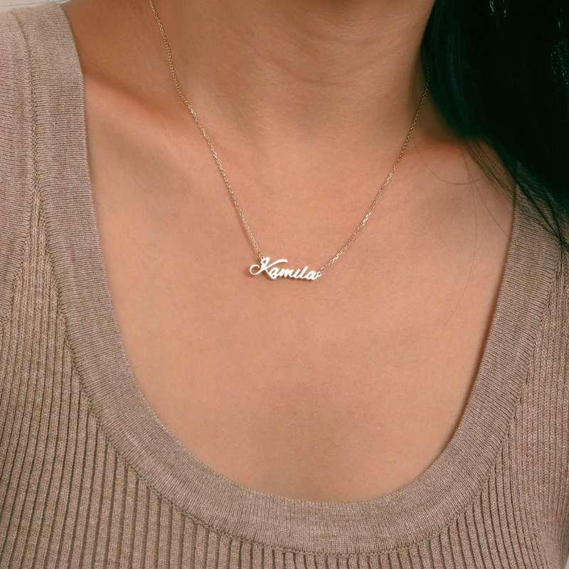 歐美26英文字母項鏈訂製 簡約時髦網紅鎖骨鏈 925銀疊戴項鏈女 - 项链 - 银 金色