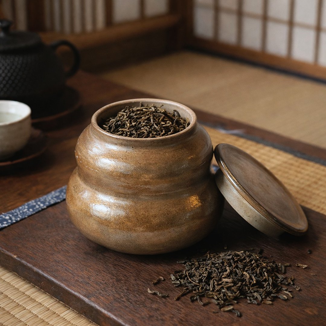 重落灰 6 两茶仓 / 茶罐 / 藏茶器  / 小平凡手作 - 其他 - 陶 卡其色