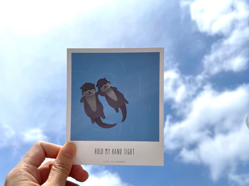 【MURMUR 明信片】HOLD MY HAND TIGHT - 卡片/明信片 - 纸 蓝色