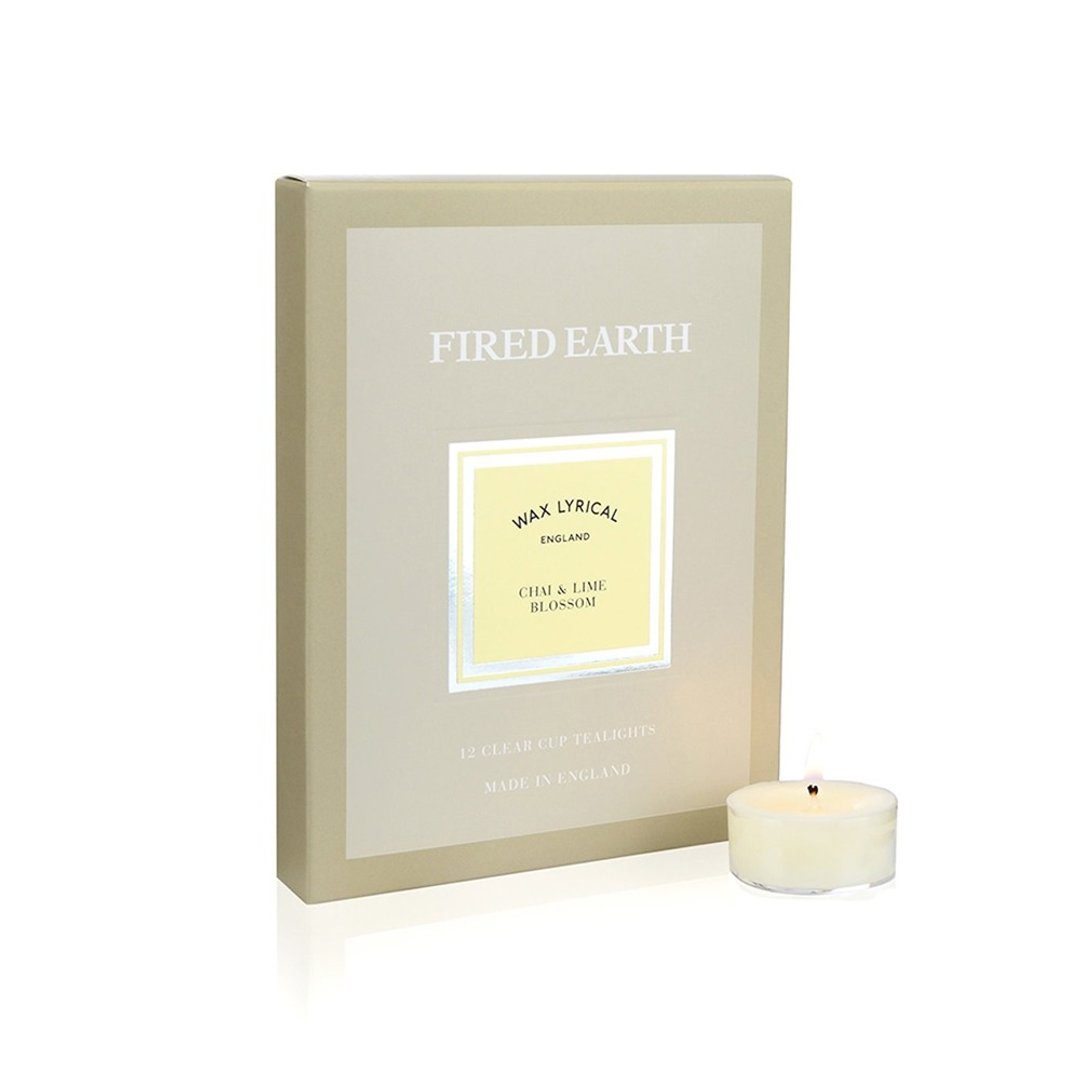 英伦蜡烛FIRED EARTH系列 印度奶茶与青柠花 12入小蜡烛 - 蜡烛/烛台 - 压克力 