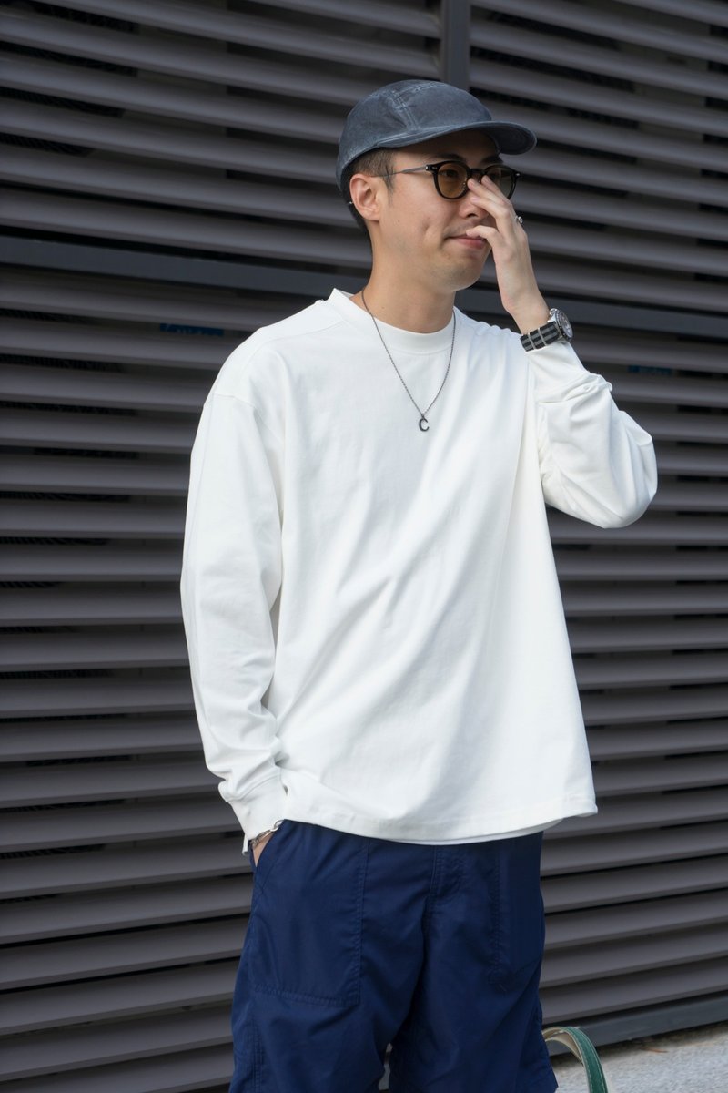 T-SHIRT 秋冬季立體剪裁基本款長袖TEE恤 超舒適面料寬鬆質感設計 - 男装上衣/T 恤 - 棉．麻 多色