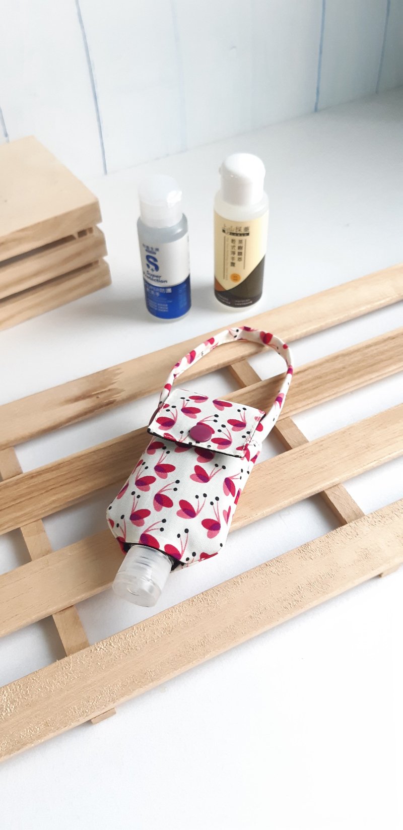 粉红小蜗牛叶子干洗手随身瓶\喷瓶收纳袋防疫小物防水生日交换礼 - 收纳用品 - 防水材质 