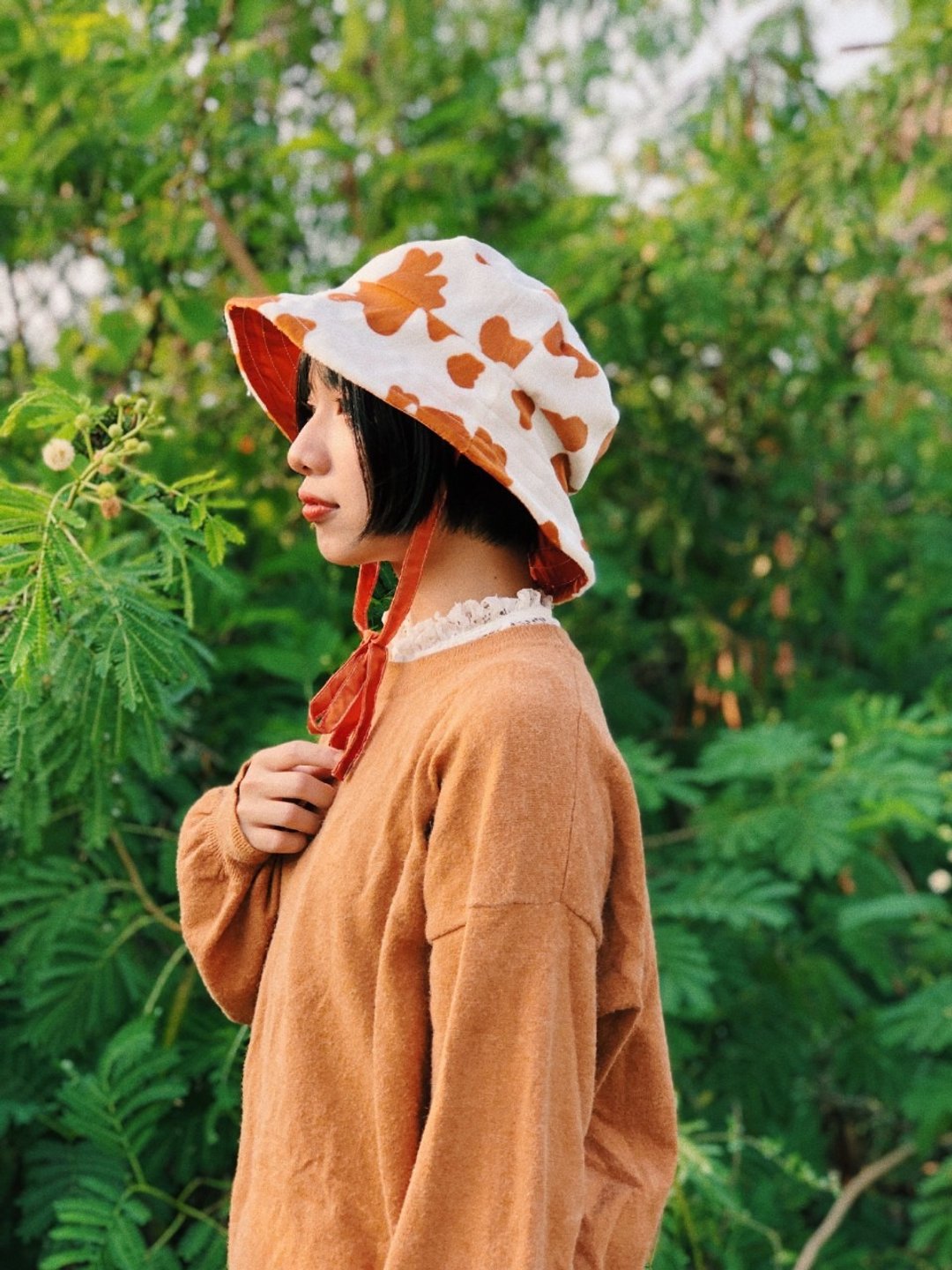 渔夫帽 / 乳牛 两色 - 帽子 - 棉 多色