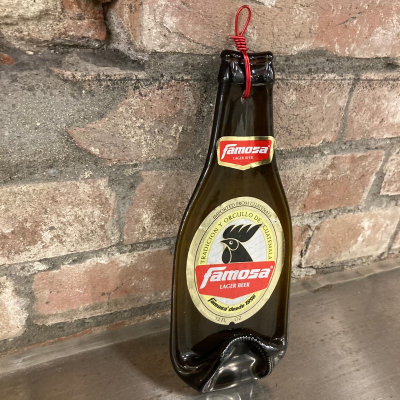 危地马拉Famosa公鸡啤酒原瓶吊饰 挂饰 壁挂 - 吊饰 - 玻璃 