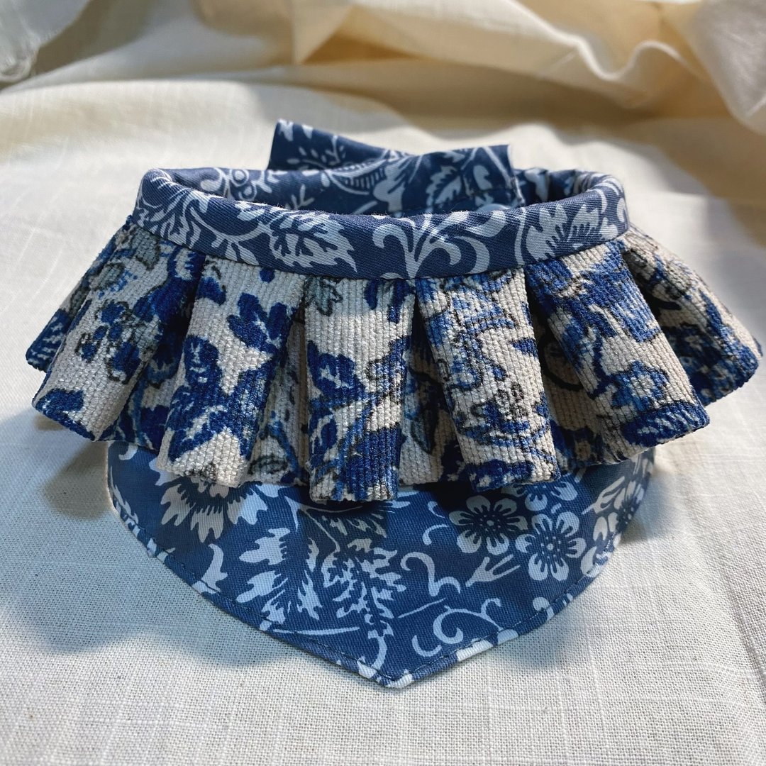 发裁手作。Facai Handmade 宠物领巾 毛孩玛格领_周杰伦的青花瓷 - 项圈/牵绳 - 棉 红色