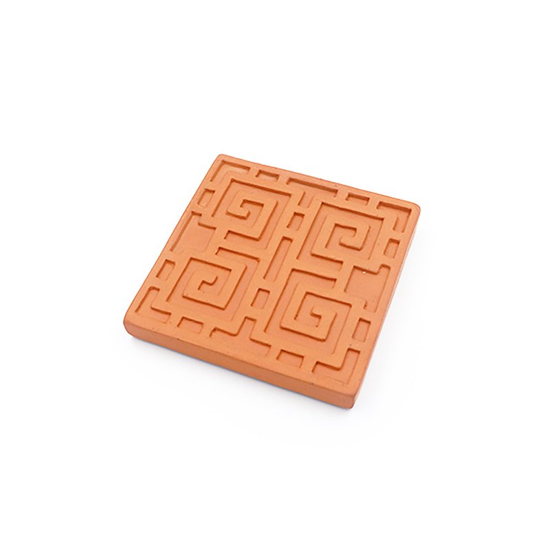 回纹 砖雕杯垫 - 杯垫 - 其他材质 