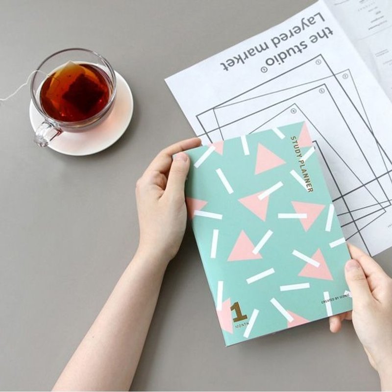 iconic-A5用功读书计划本(单月)-绿角型,ICO89506 - 笔记本/手帐 - 纸 绿色