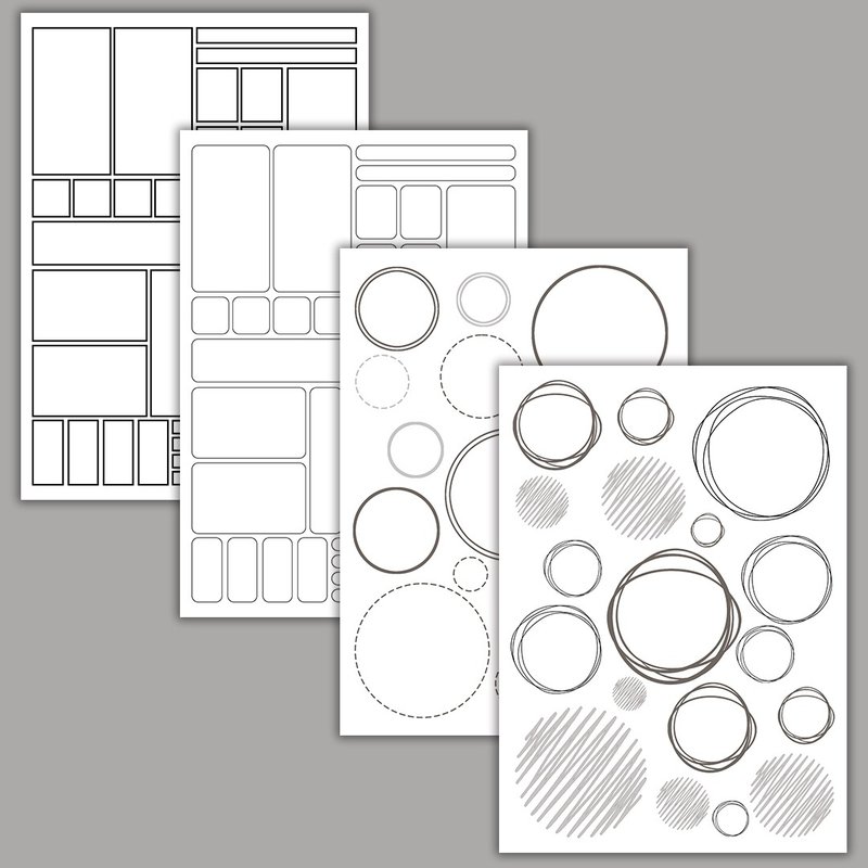 线条贴纸 - PET（飞利浦商店） - 贴纸 - 纸 黑色
