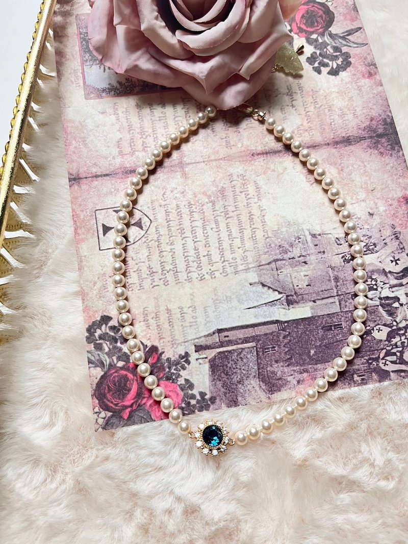 二月限时优惠-施华洛世奇珍珠项链-圆形水晶款 - 项链 - 其他材质 白色