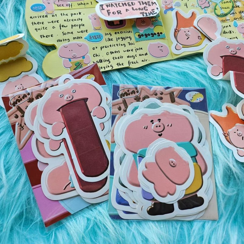 【coloryeah】原创 手帐 小机关 立体 diy 便签 - 便条纸/标签贴 - 其他材质 多色