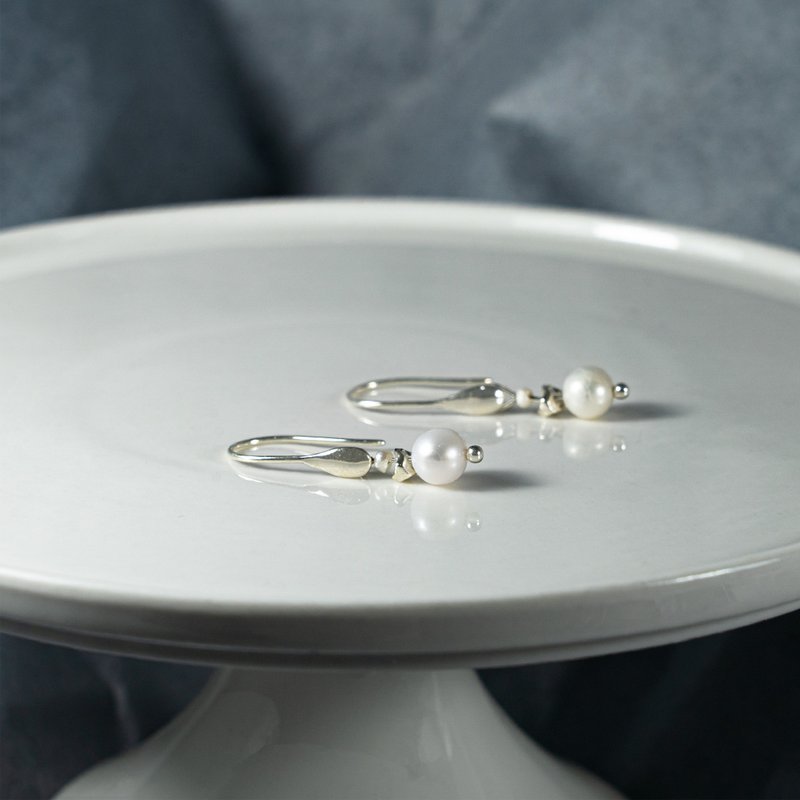 珍珠 925银 耳环 耳勾 耳夹 耳饰 耳针 可改夹 - 耳环/耳夹 - 其他材质 银色