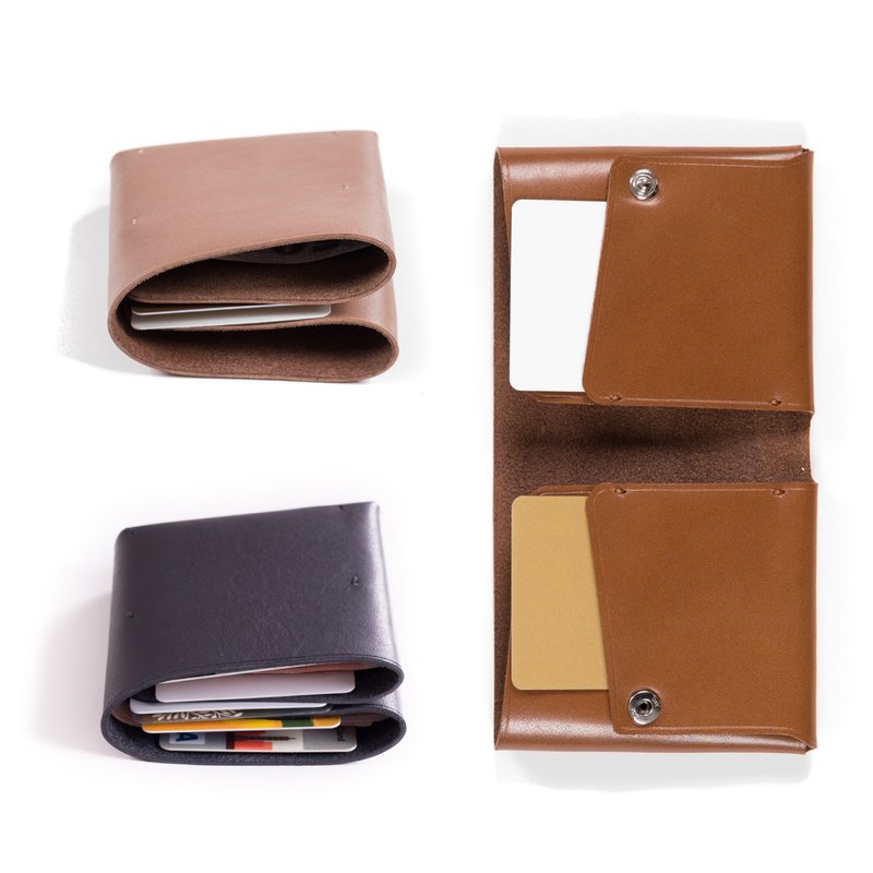 Patina 真皮手工订制 Mini 6卡迷你短夹 - 皮夹/钱包 - 真皮 多色
