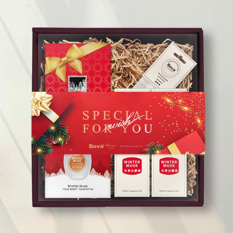 香氛礼盒丨附礼袋+卡片丨情人丨生日丨礼物丨香氛任选丨扩香4入组 - 香薰/精油/线香 - 其他材质 红色