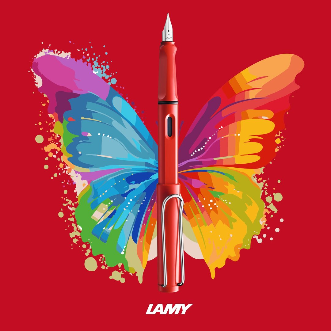 LAMY 七彩钢笔礼盒 / safari 狩猎者系列 - 红色【定制化礼物】 - 钢笔 - 塑料 红色