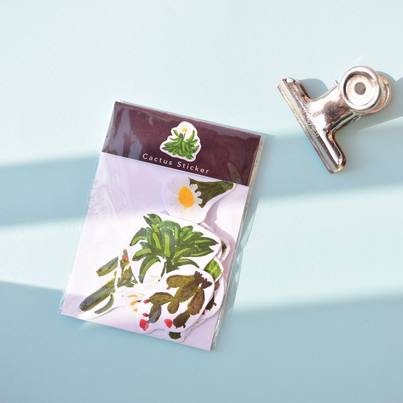 手帐贴纸 自然系列－仙人掌 16入 ／三送一 - 贴纸 - 纸 多色