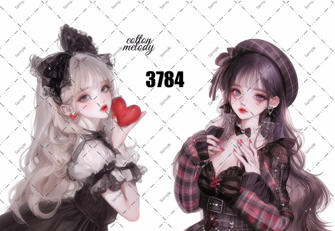 original sticker no.3784 人物贴纸 原创贴纸 原创人物贴纸 装饰贴纸 cotton melody - 贴纸 - 纸 
