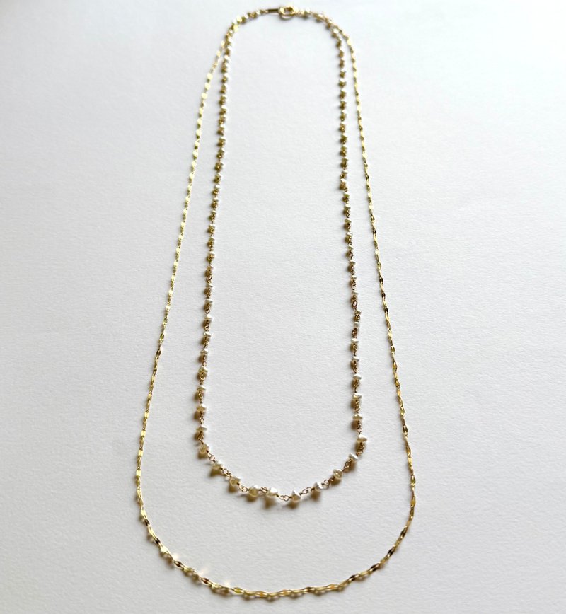 K14黄金日本Akoya珍珠项链 - 项链 - 宝石 金色