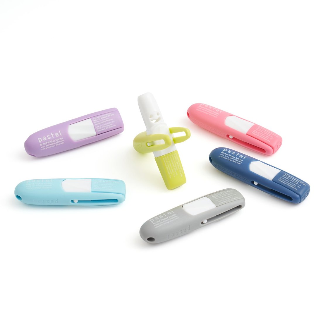 PASTEL BRAND POCKET INHALER Inhaler pastel brand, portable type, 1 piece (mixed colors) - 香水/香膏 - 塑料 多色