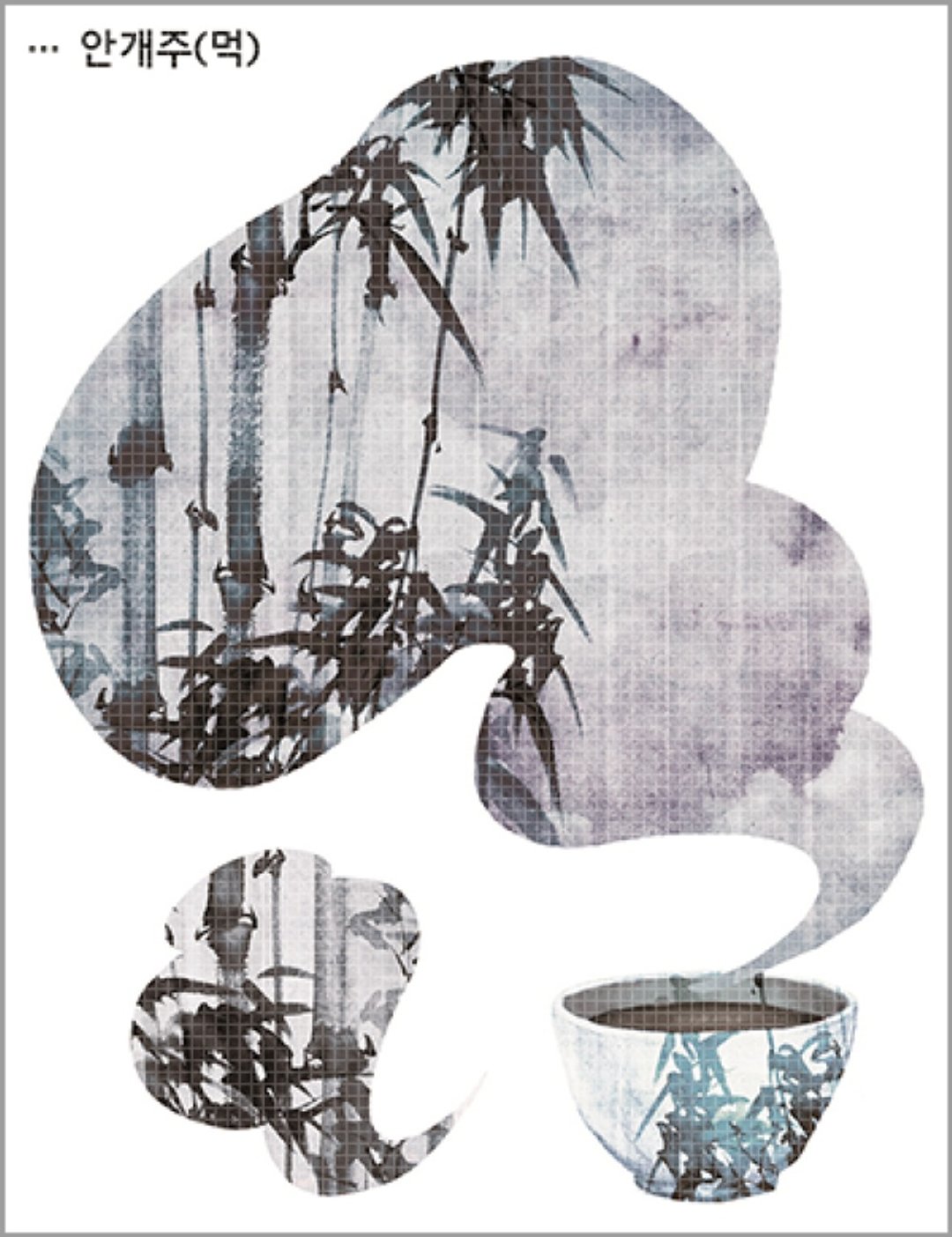 东方酒类故事 4种 (blackraccoon) – 复古拼贴设计纸质贴纸 - 贴纸 - 纸 多色