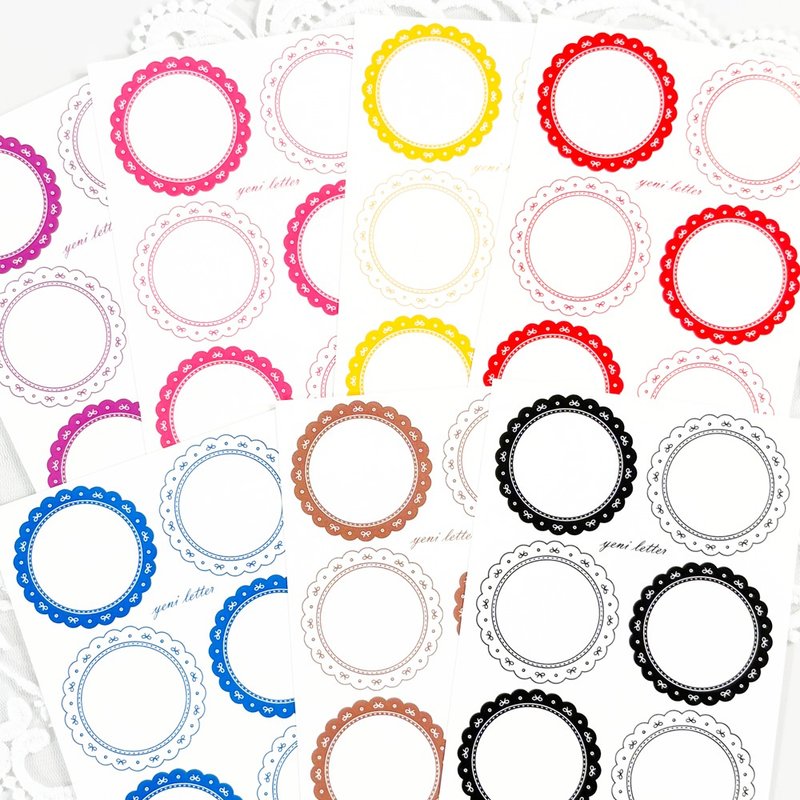 缎带缝线标签贴纸 - 便条纸/标签贴 - 纸 多色