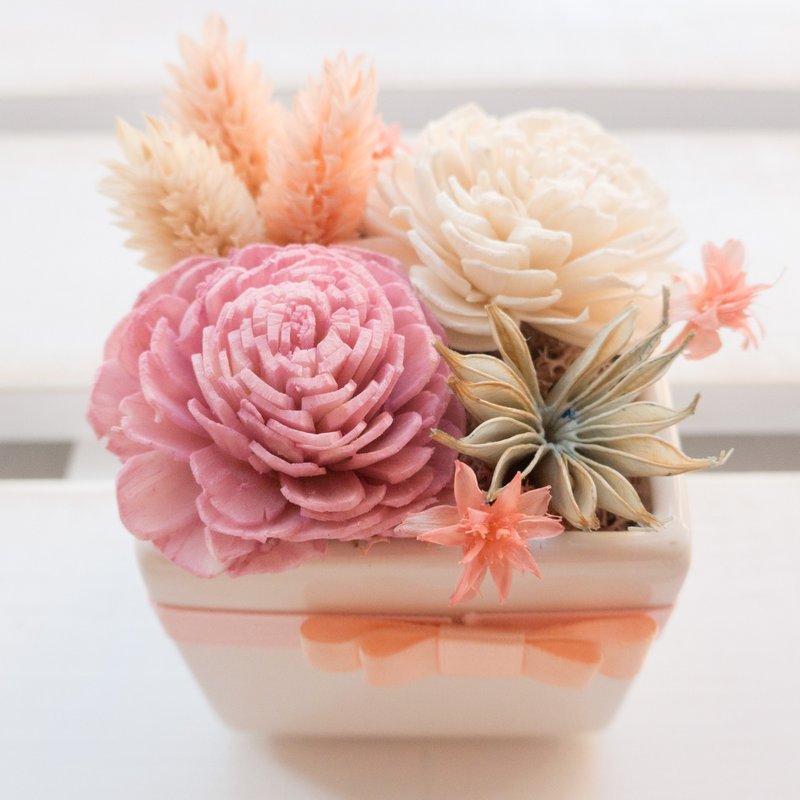 Kinki手作 法式香颂5号 粉嫩小公主  干燥花 不凋花  七夕 情人节 - 干燥花/捧花 - 植物．花 粉红色
