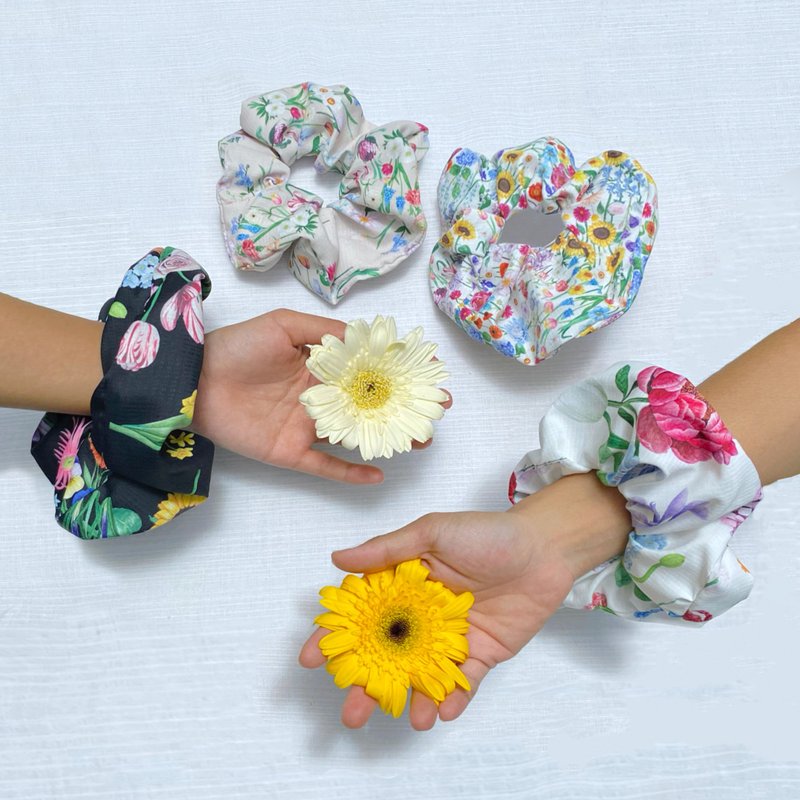 花卉发圈 - 发饰 - 聚酯纤维 多色