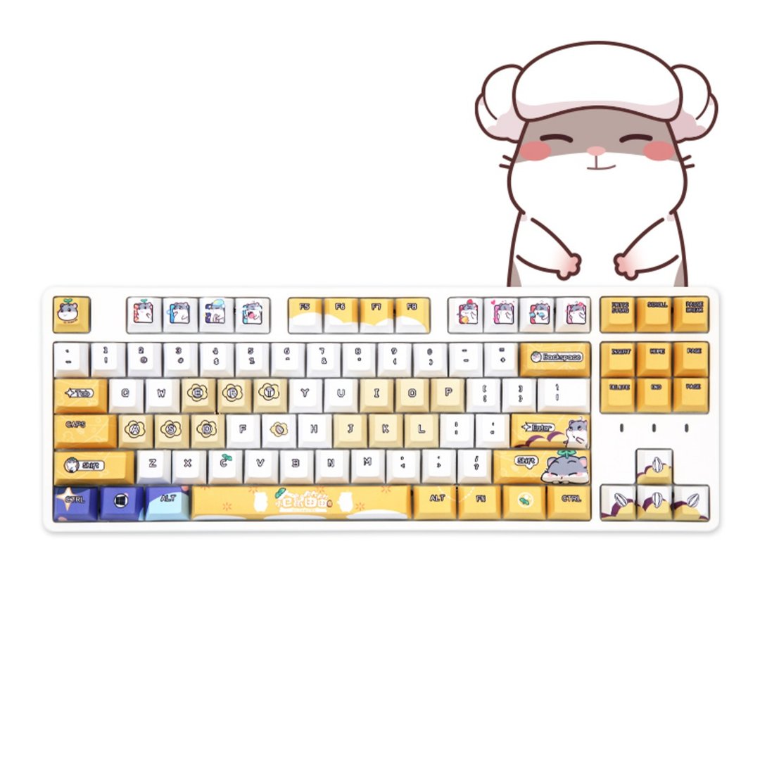 【免运】短笛的小仓鼠联名电竞机械键盘艾石头FE87/104 - 电脑配件 - 其他材质 多色