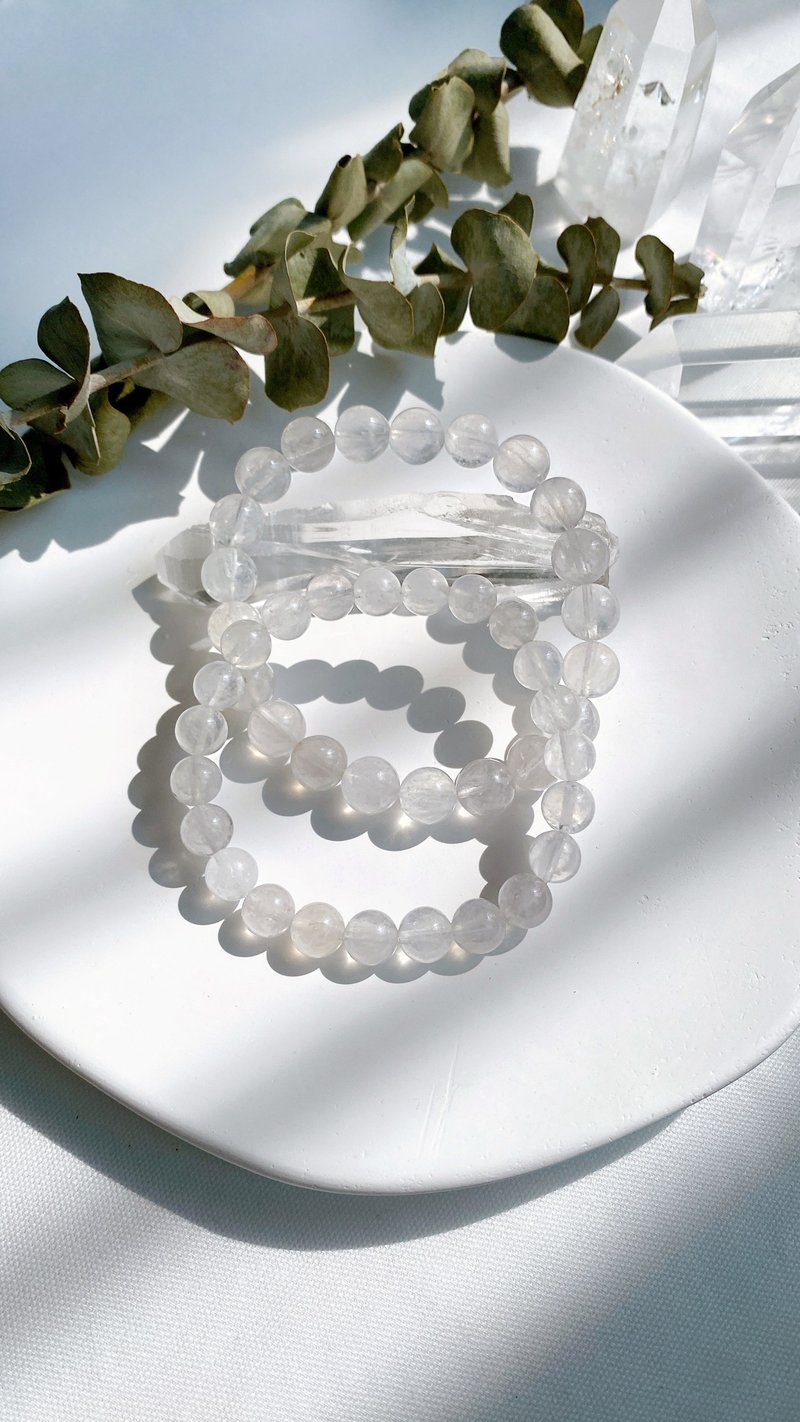 天使羽翼兔毛||白兔毛/水晶/手串/手链 - 手链/手环 - 水晶 银色