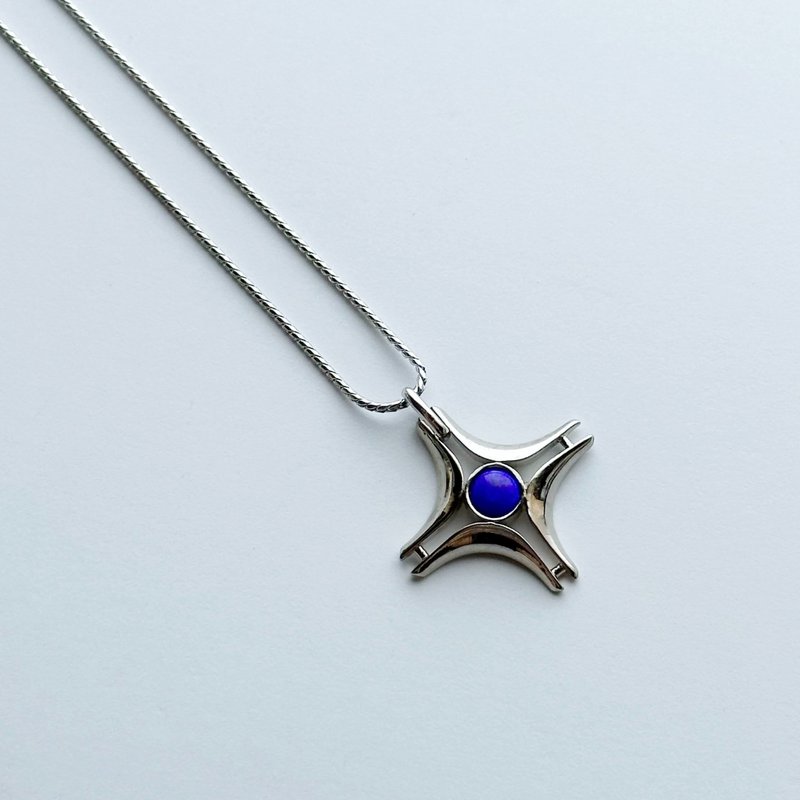 南十字星 【蓝宝石】七宝烧坠饰 纯银胎七宝 - 项链 - 玻璃 蓝色