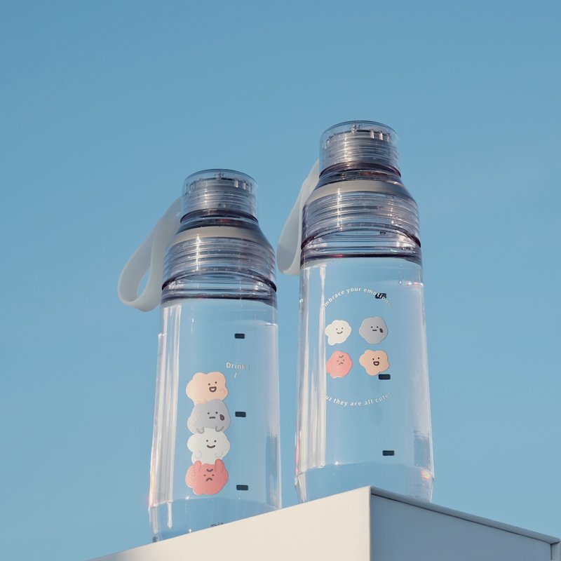 WOKY 联名 透明瓶 ECOZEN 600ml 附弹跳吸管 透明杯 - 水瓶/水壶 - 其他材质 透明