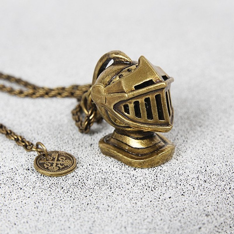 骑士骷颅链条项链 Solo The skeleton knight Necklace - 项链 - 其他金属 