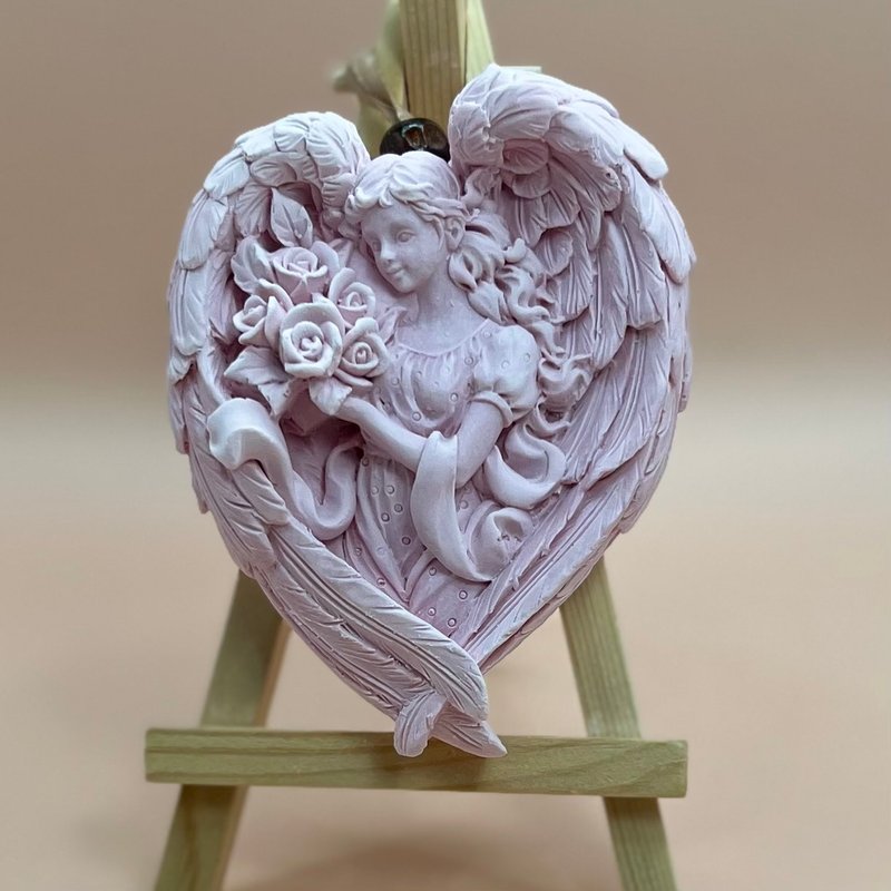 四季花仙子(春) 扩香摆件 居家香氛 可搭配精油 附木架 - 香薰/精油/线香 - 水泥 白色