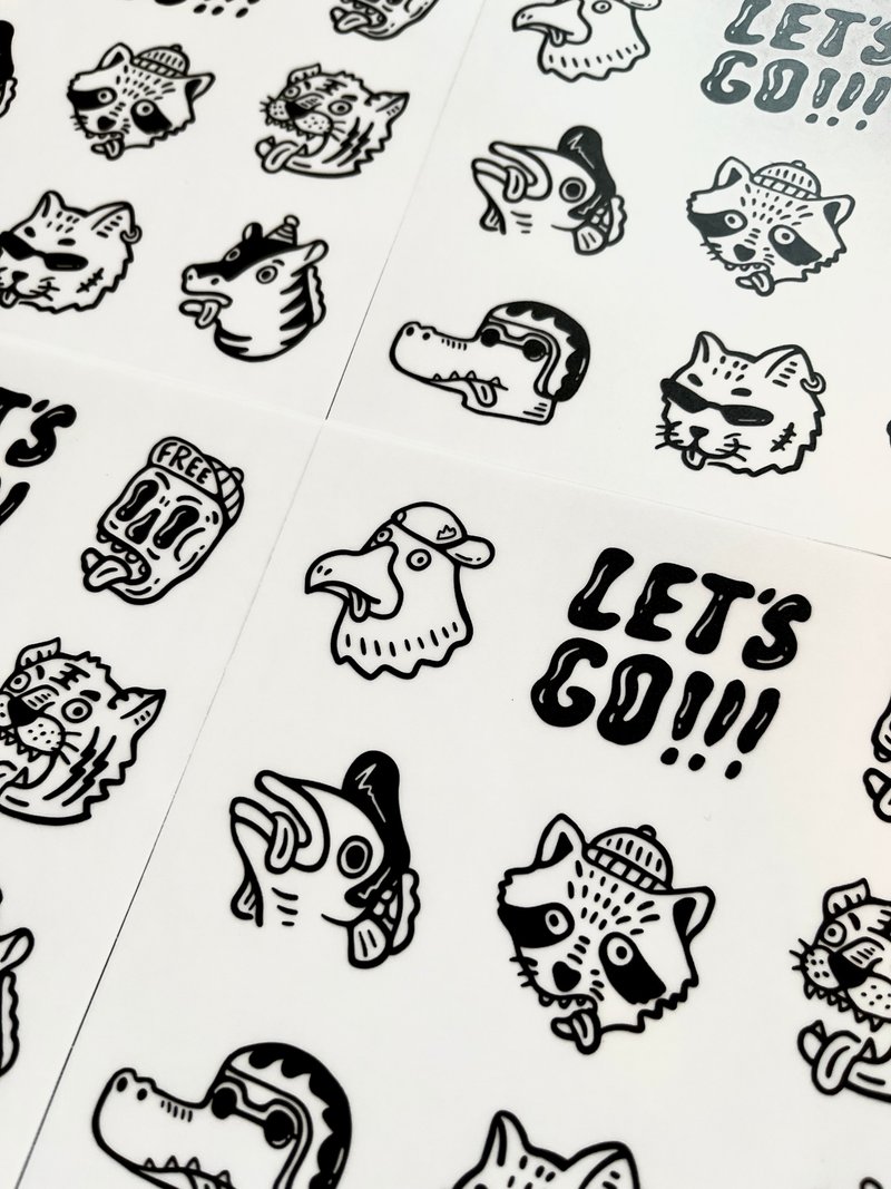 荒野历险贴纸组 - 贴纸 - 纸 黑色