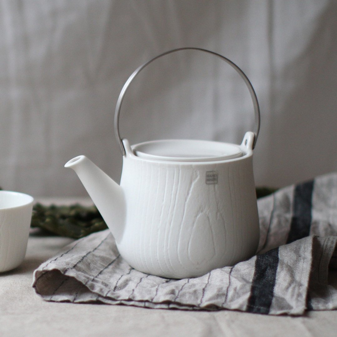 Toast Living MU 茶壶 650ml  赠 MU 双层杯 180ml - 茶具/茶杯 - 陶 白色