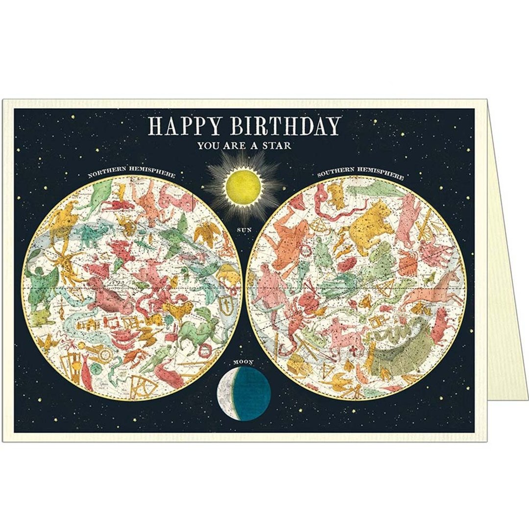 Cavallini & Co.  GREETING CARD 生日卡(大)_星座 - 卡片/明信片 - 纸 多色