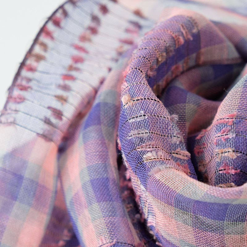 Linen 手织亚麻披肩【芳风04】 - 围巾/披肩 - 棉．麻 