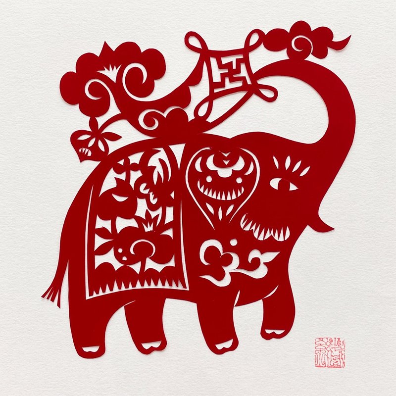 定制化剪纸通用更新 - 海报/装饰画/版画 - 纸 红色