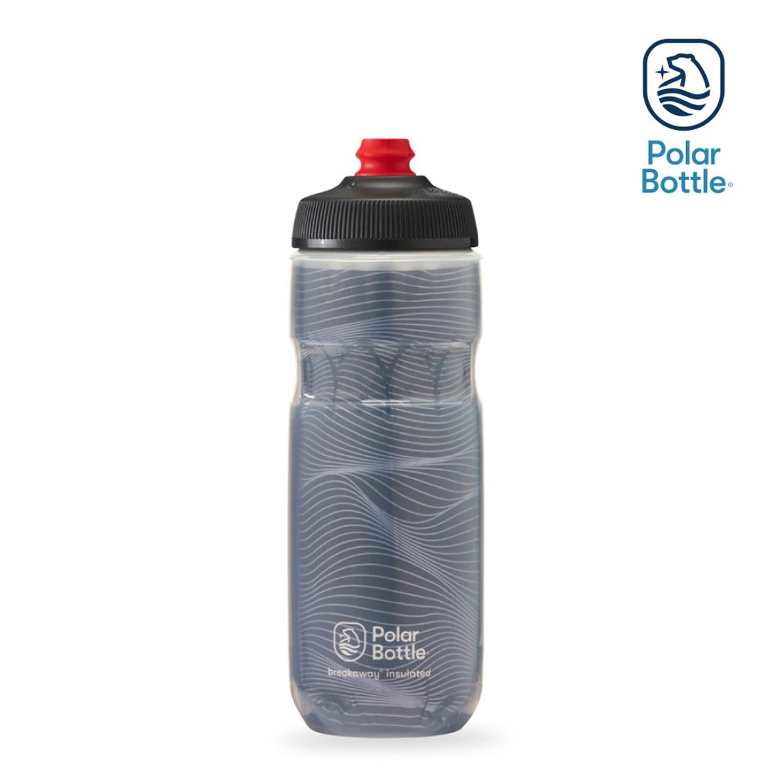 Polar Bottle 20oz 双层保冷喷射水壶 Jersey Knit 深灰 - 运动配件 - 塑料 黑色