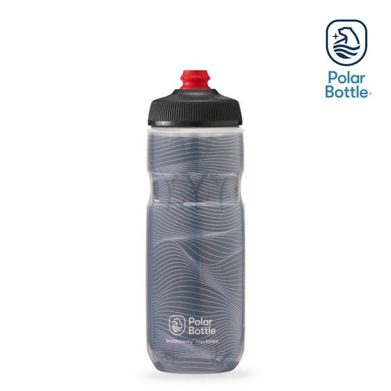 Polar Bottle 20oz 双层保冷喷射水壶 Jersey Knit 深灰 - 运动配件 - 塑料 黑色