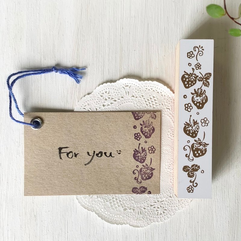 橡胶印章【圆滚滚铃铛草莓直线印章】 - 印章/印台 - 其他材质 