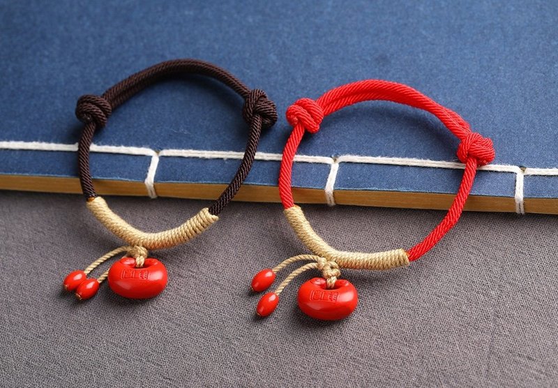 天然原矿朱砂精品帝王砂转运珠手绳   精工朱砂含量高达95%以上 - 手链/手环 - 宝石 