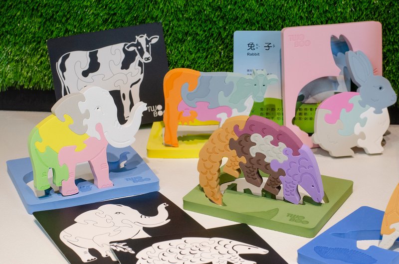 台湾生态动物拼图+闪卡+酷卡 - 儿童家具 - 其他材质 多色
