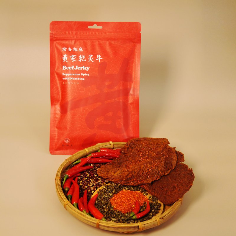 香织堂 黄家干炙牛 炝香椒麻 - 牛肉干条 - 肉干/肉松 - 其他材质 红色