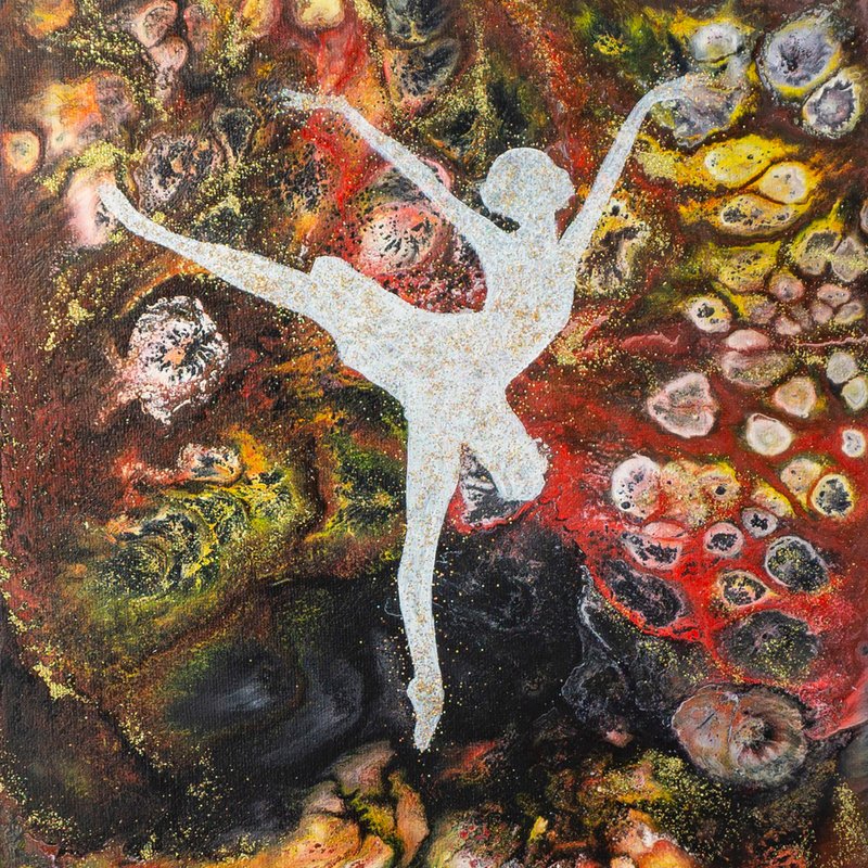 芭蕾舞女演员绘画女孩形象原创艺术裸体女人形象性感 - 海报/装饰画/版画 - 其他材质 咖啡色