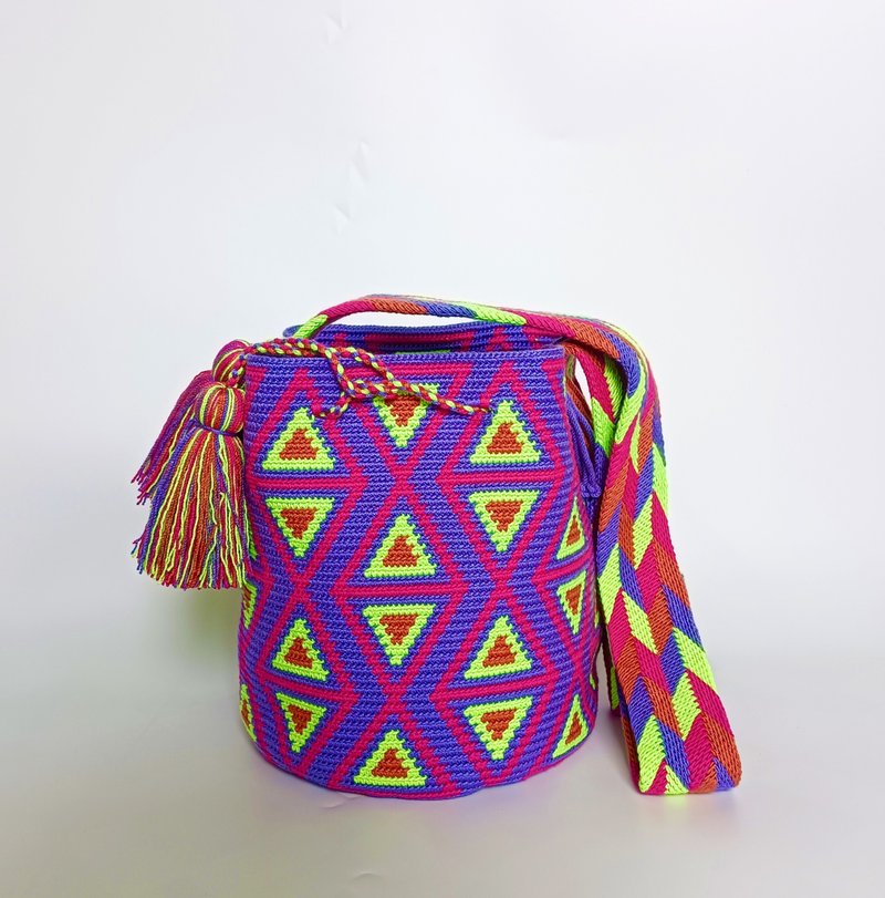 Wayuu 包 5色 M+ 尺寸 - 侧背包/斜挎包 - 棉．麻 