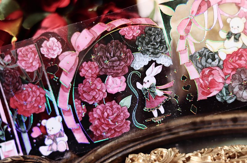 血墨园 PET 纸胶带 镭射银 5米卷 - 纸胶带 - 其他材质 红色