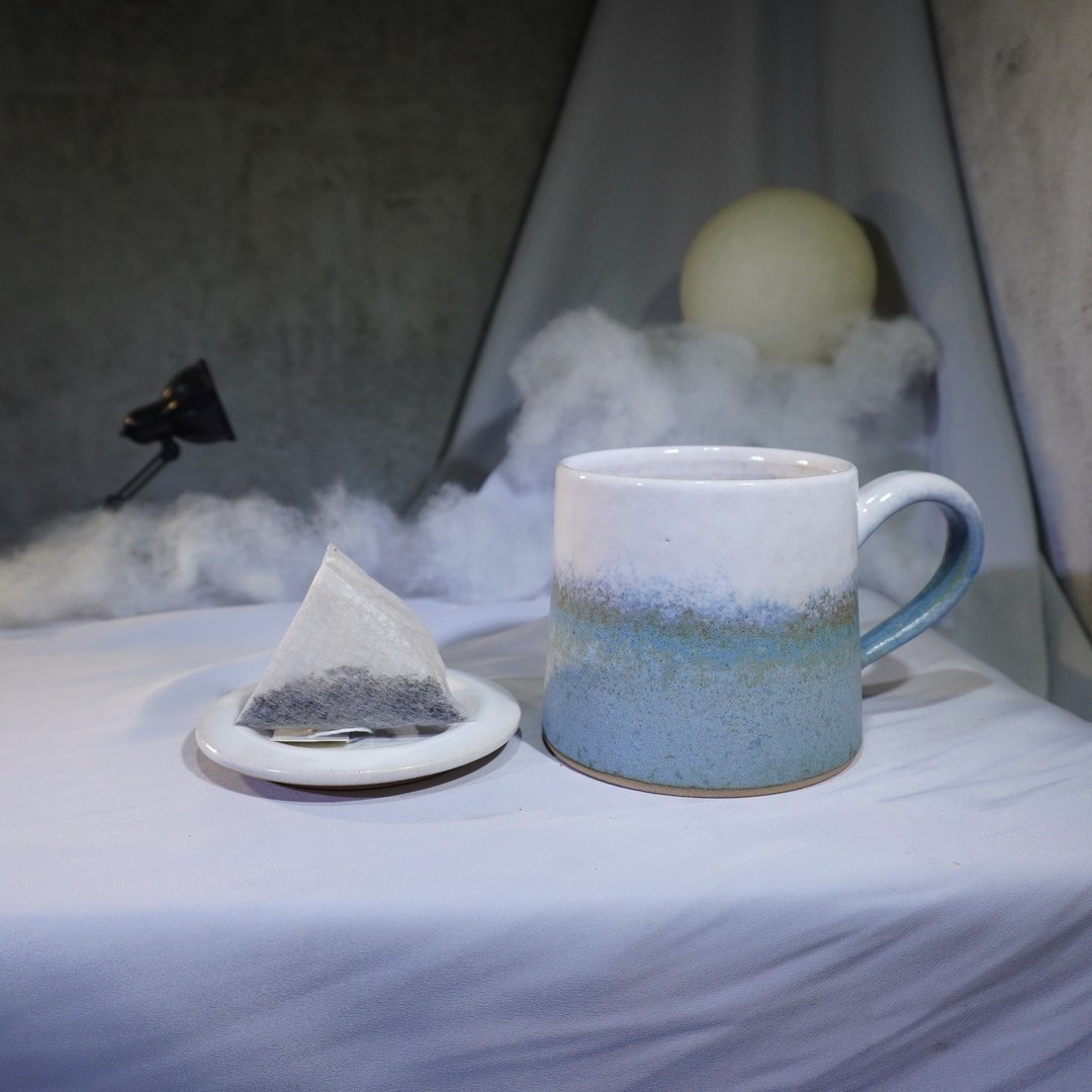 岩白群山形杯-约330ml,咖啡杯,茶杯,马克杯,水杯,山形杯 - 咖啡杯/马克杯 - 陶 蓝色