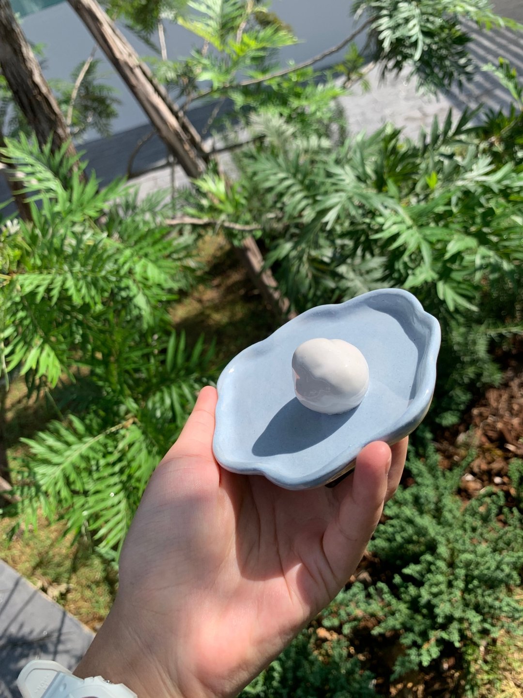 平板陶瓷迷你云 - 花瓶/陶器 - 陶 透明